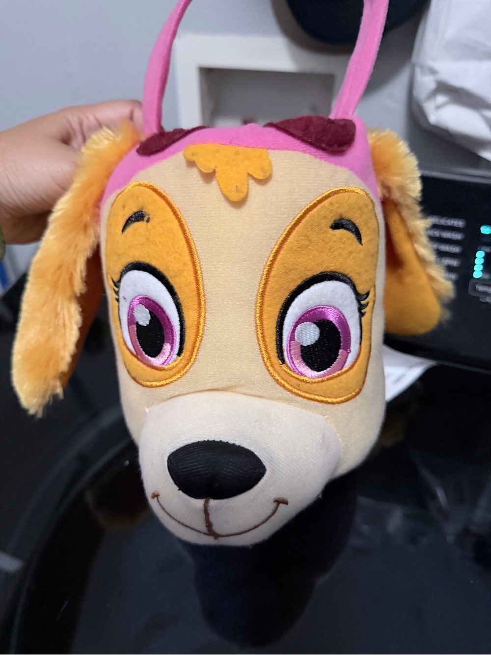 Paw Patrol Skye Plush Face Purse - Pink, Yellow and Cream